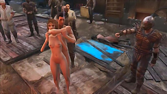 Sesso Di Gruppo Pubblico A Diamond City Con Personaggi Animati