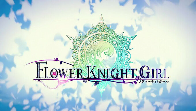 Promotional Video For A Hentai Game Featuring An Animated Asian Girl Dressed As A Knight And Flowers