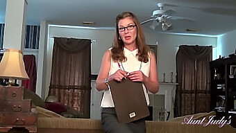 Isabella, A 43-Year-Old Brunette With A Natural Full Bush, Takes On The Role Of Your Personal Assistant In This Steamy Video