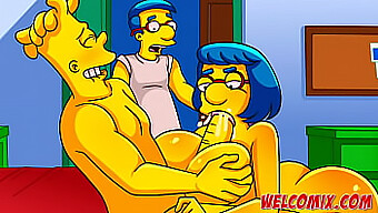 Simptoons'S Simpsons Porn में Barty और उसके दोस्त की माँ