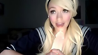 Compact Cosplayer Enjoys Oral Pleasure And Uses Sex Toys