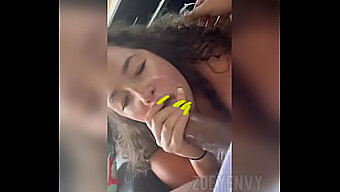 Big Tit Slut Gets A Facial In Public