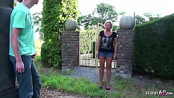 Taboo Family Affair: German Stepmom Caught Son Masturbating In The Garden